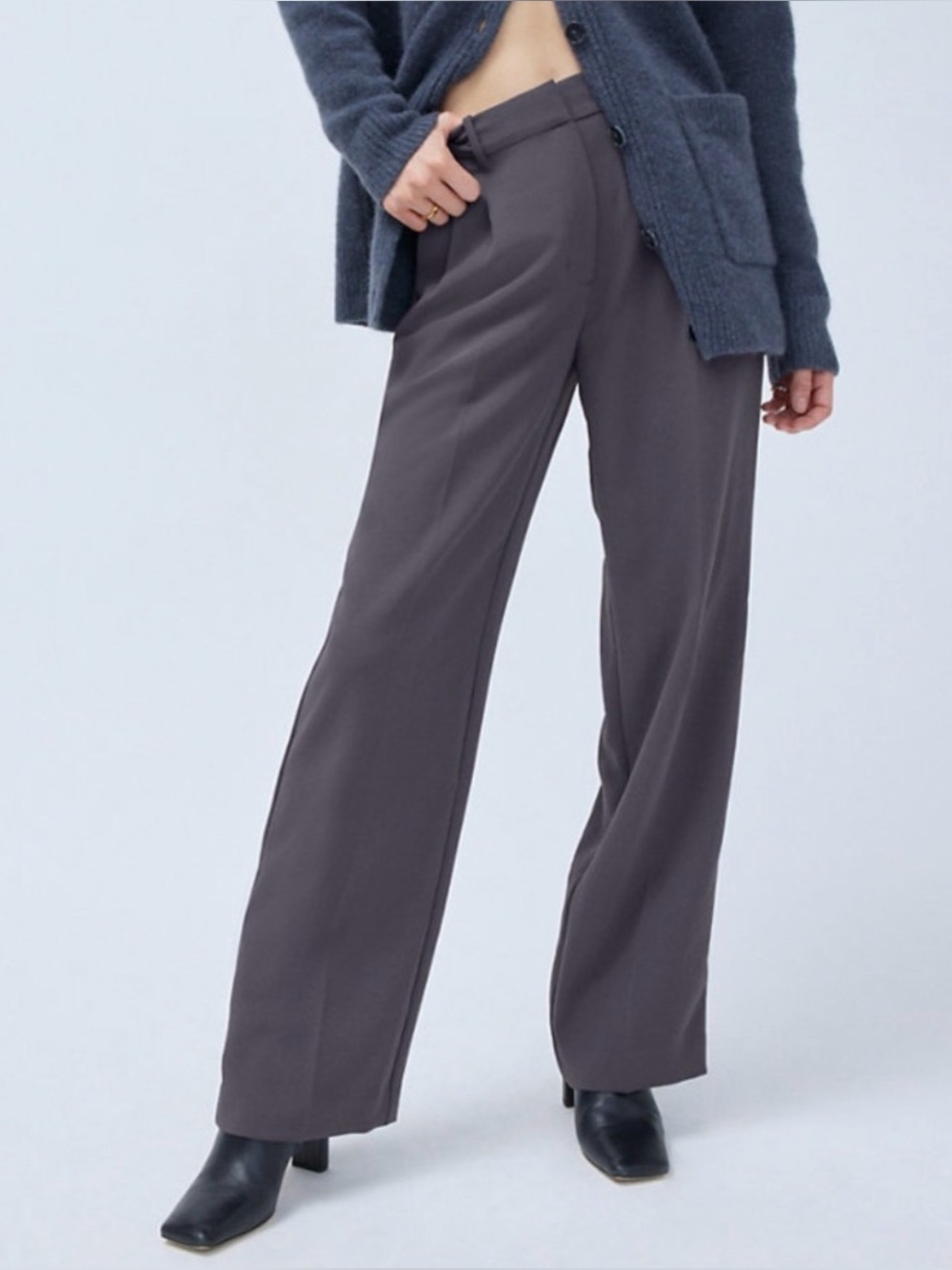Aritzia Wilfred | Effortless Pant | Crepette | Elegant Charcoal